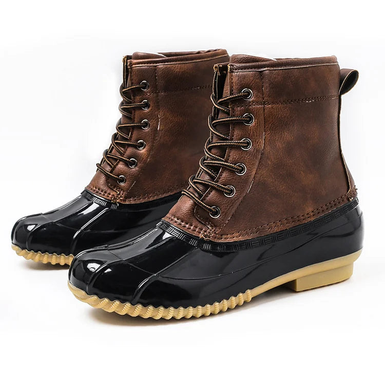 Damen Winter Retro Warm Plüsch Imitation Ente Schneestiefel