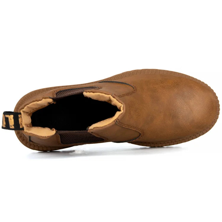 Wasserdichte Slip-On-Stiefel mit Stahlkappe