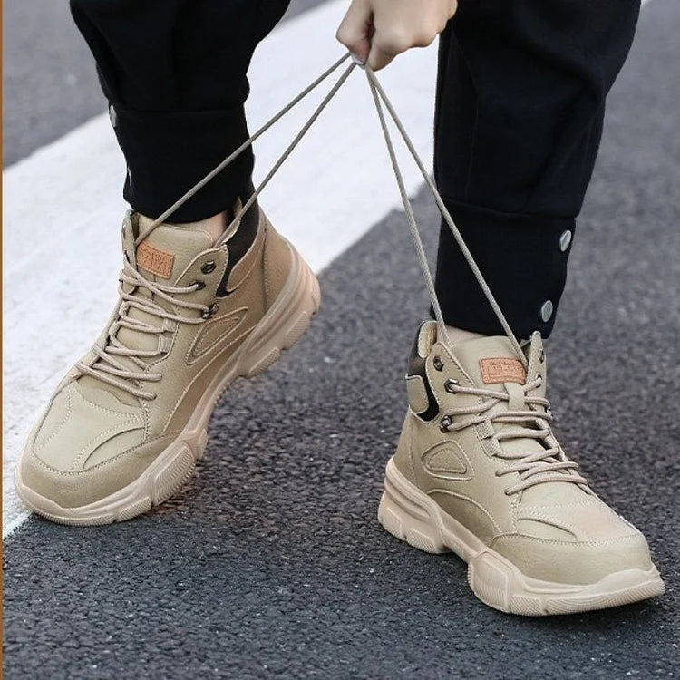 Herren Anti-Smashing-Stiefeletten mit Stahlkappe Orthopädische Sicherheitsschuhe