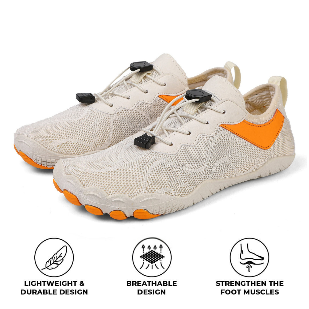 Rutschhemmende orthopädische Barfußschuhe – Beige