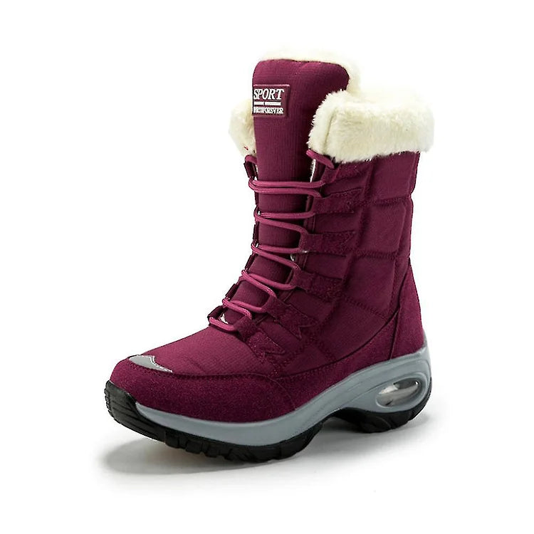 Neue Winterstiefel für Damen warm bis zur Mitte der Wade Schneestiefel