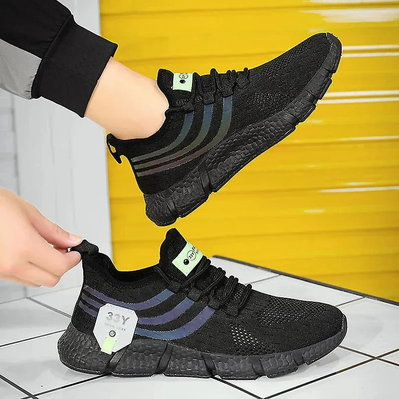 BreezeStep Vulkanisierte Sneakers – Unisex Slip-On Mesh-Wander- und Laufschuhe