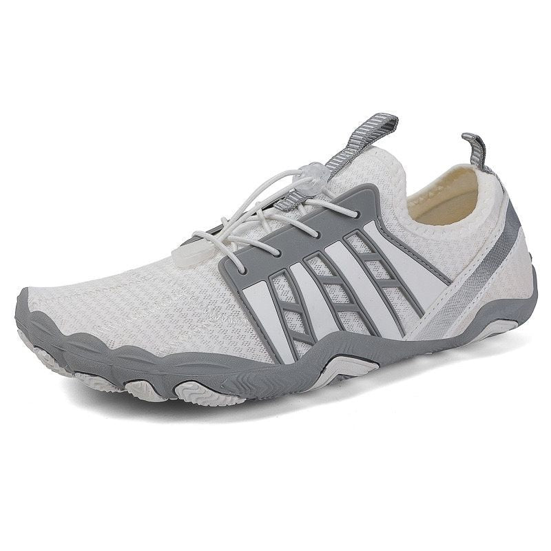 Rutschfeste orthopädische Barfußschuhe mit breiter Zehenpartie – Grau