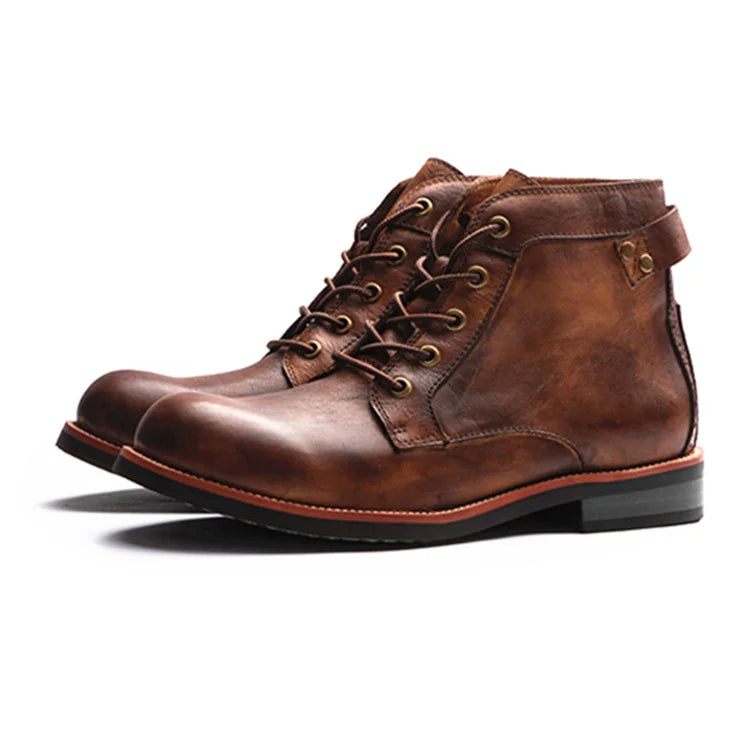 Herren wasserdichte rutschfeste Chukka-Stiefel mit Fußgewölbeunterstützung im Vintage-Stil