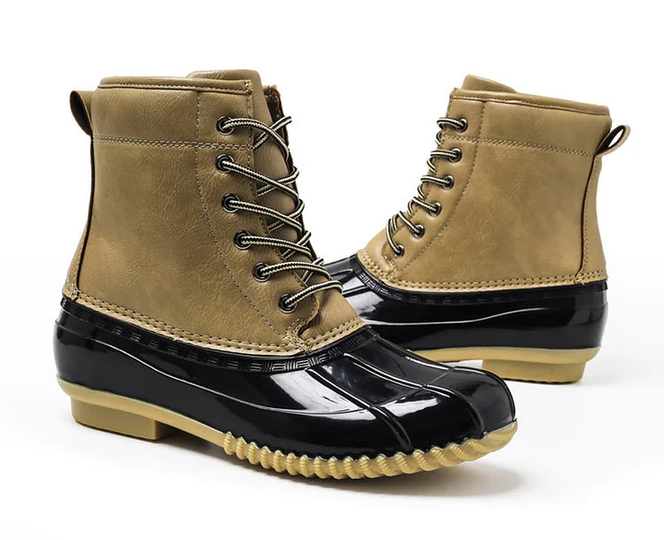 Damen Winter Retro Warm Plüsch Imitation Ente Schneestiefel