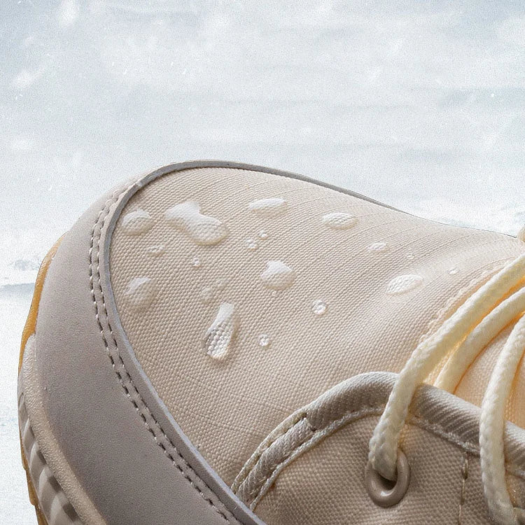Winter-Schneestiefel aus rutschfestem Samt mit Schnürung