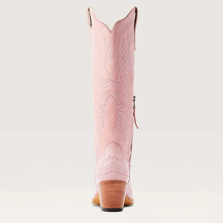 Bestickte Westernstiefel mit Blockabsatz und niedrigem Absatz