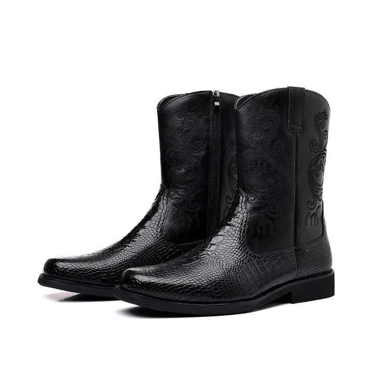 Vintage Schlangenleder Cowboystiefel für Herren