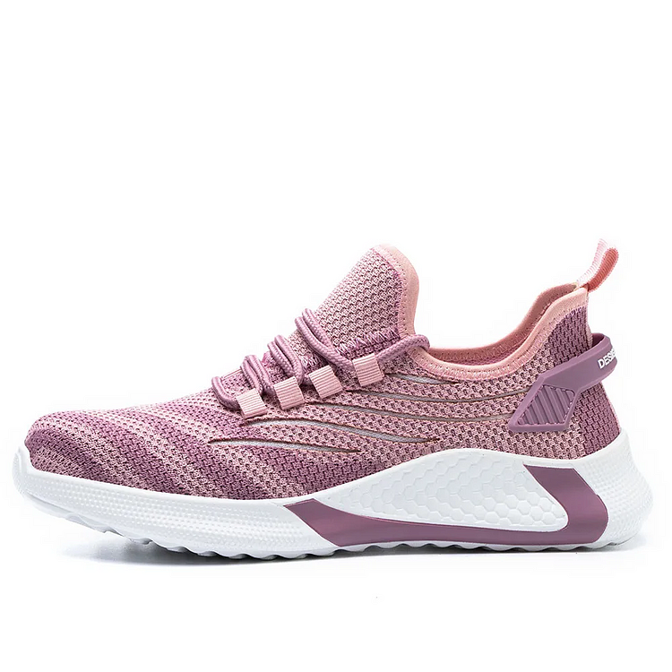 Damenschuhe mit Stahlkappe leicht atmungsaktiv durchstichfest flexibel Rosa