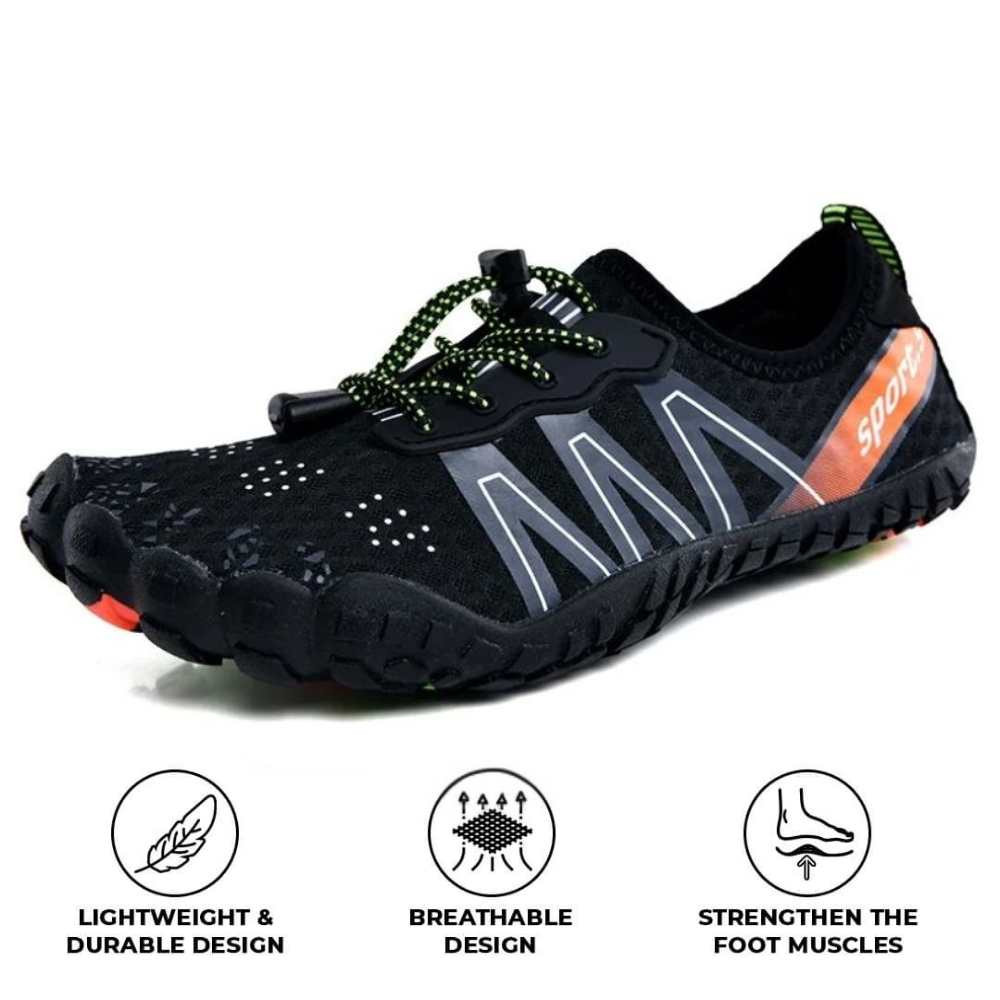 Orthopädische Komfort-Barfußschuhe – Schwarz