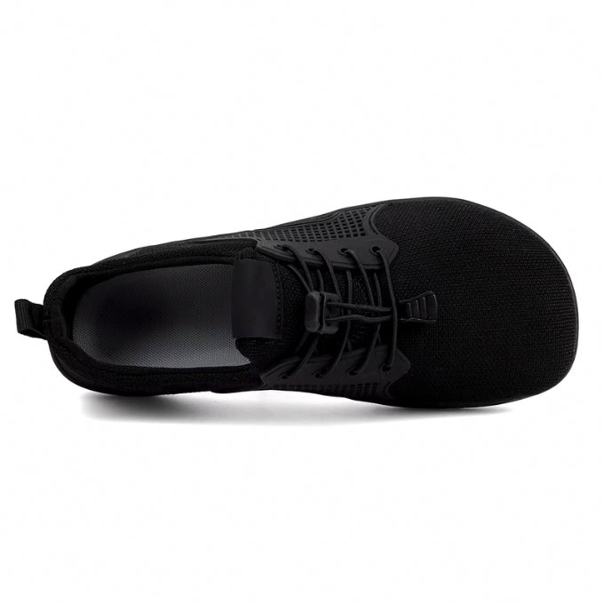 Orthopädische Barfußschuhe mit griffiger Sohle – Schwarz