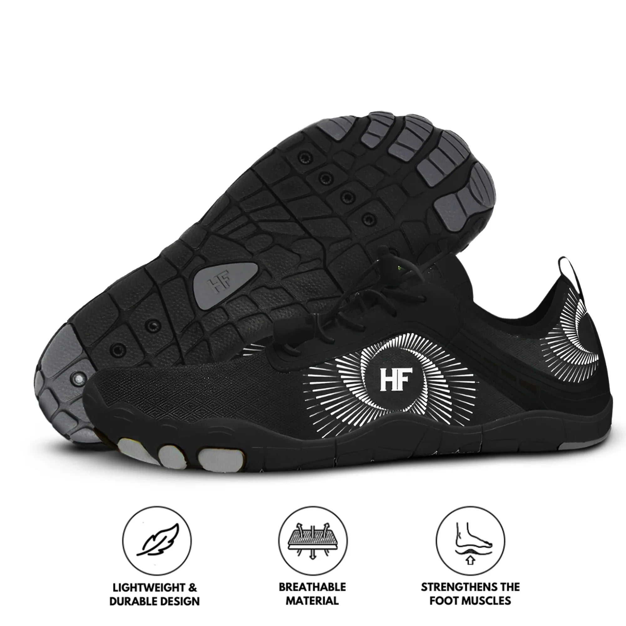 Barfuß-Wanderschuhe - Schwarz