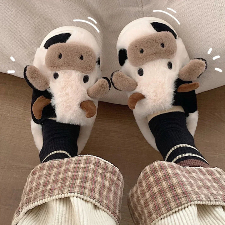 Damen Slippers – Bequeme und Orthopädische Slippers im Kuh-Design