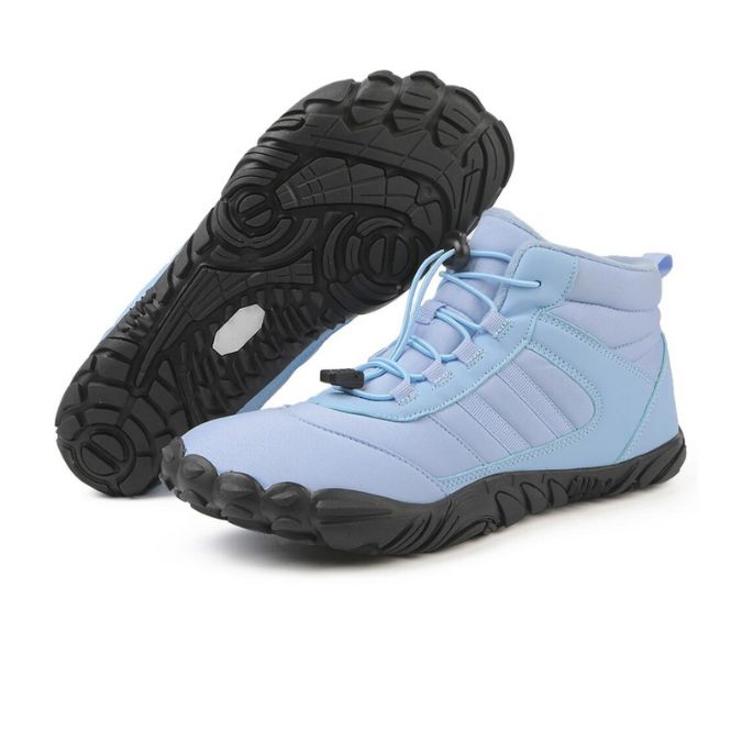 Rutschfeste wasserdichte Barfuß-Orthopädieschuhe für den Winter - Blau
