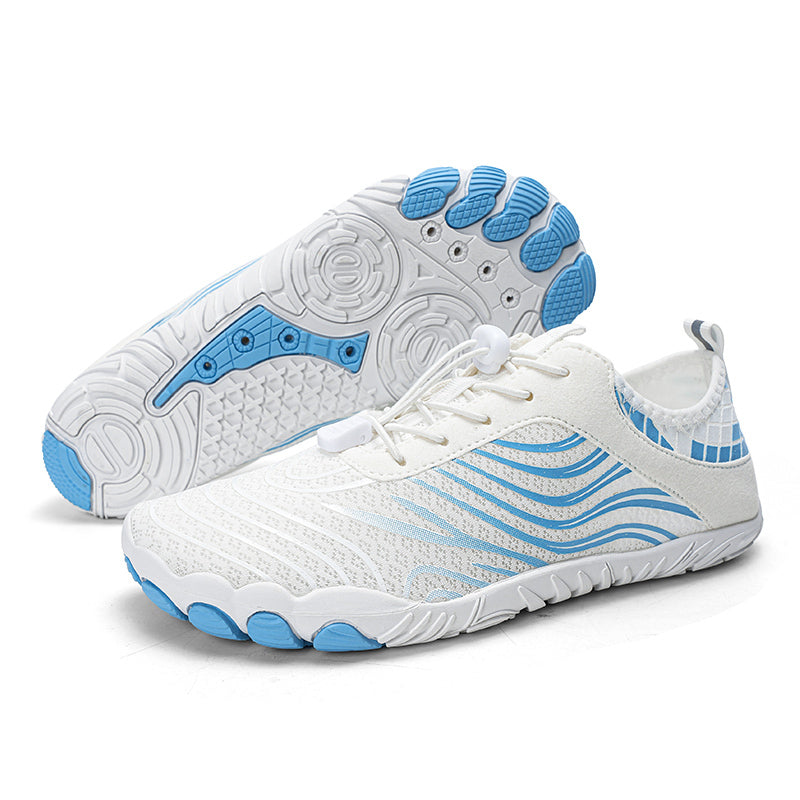 Barfußschuhe orthopädisch & rutschfest – Weiß-Blau