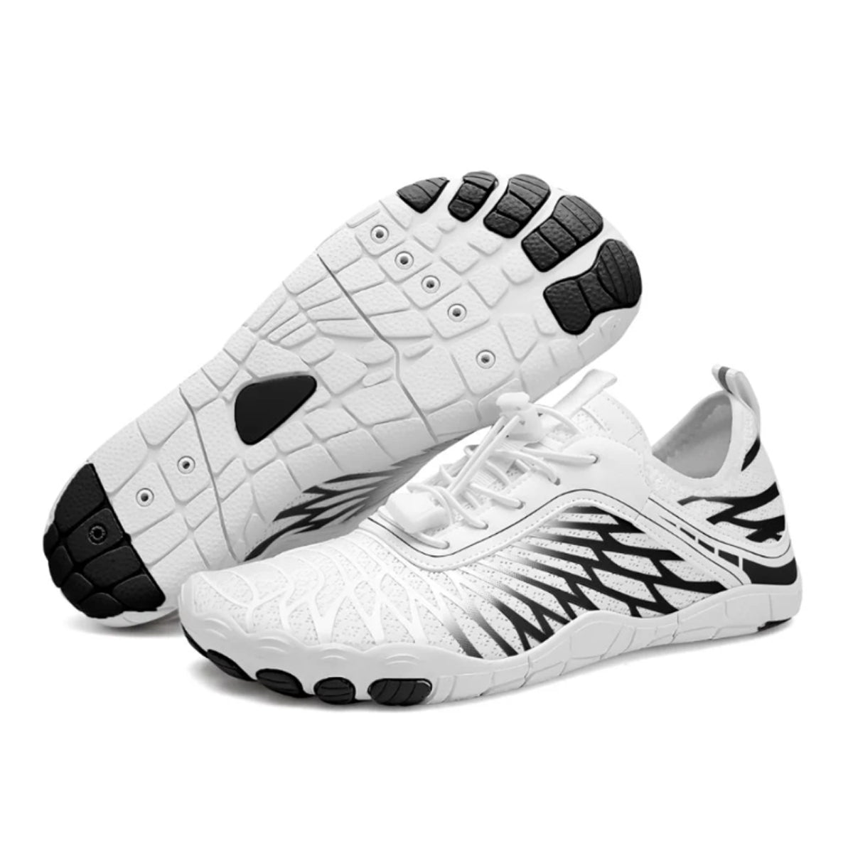 Rutschfeste Barfuß-Orthopädieschuhe für den Sommer - Weiß Schwarz