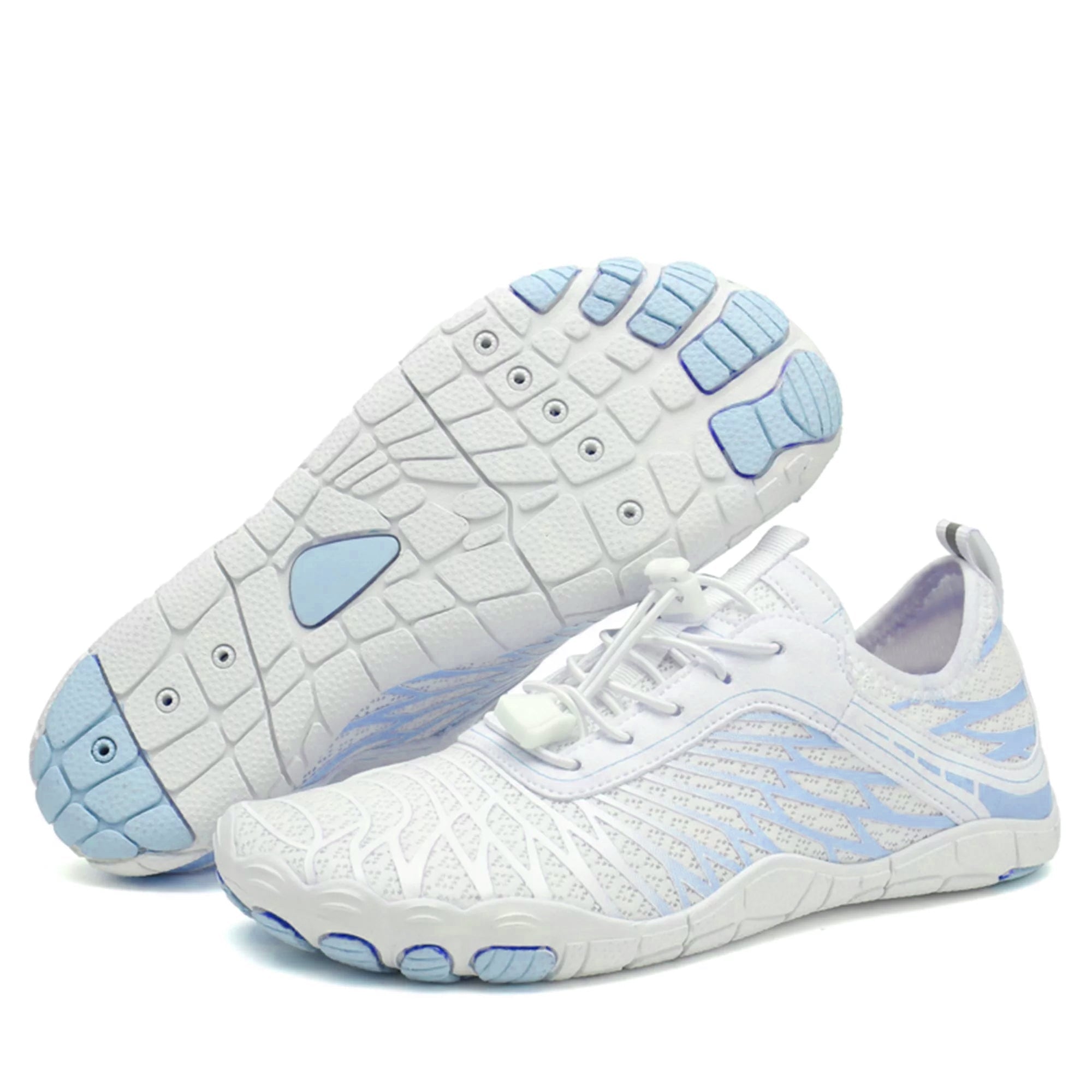 Rutschfeste Barfuß-Orthopädieschuhe für den Sommer - Weiß Blau