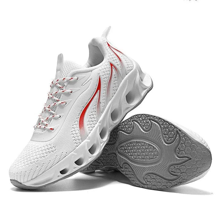 Herren Orthopädische Schuhe Walking Laufschuhe - Weiß Rot