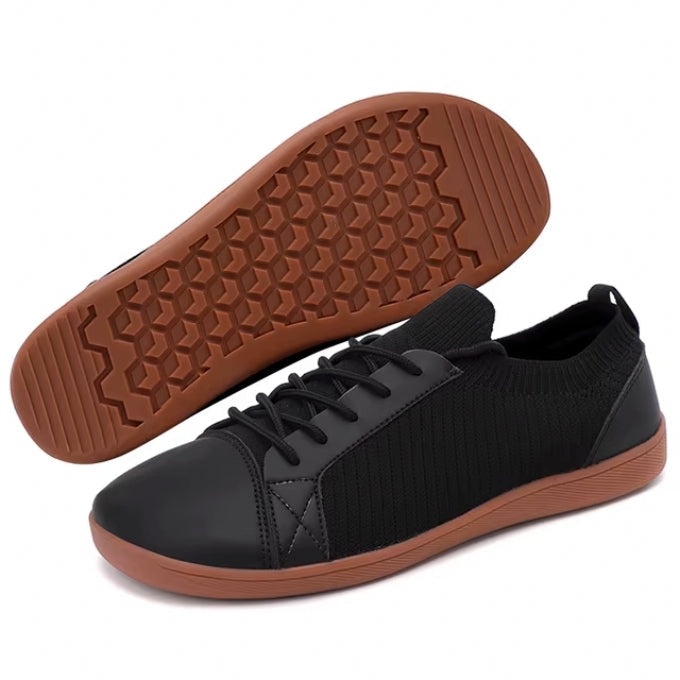 Barfuß-Orthopädieschuhe mit rutschfester Sohle – Schwarz-Braun