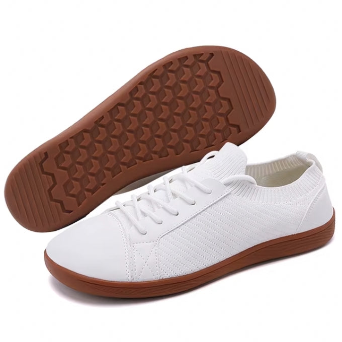 Stilvolle und ergonomische Barfußschuhe mit orthopädischem Fußbett – Weiß