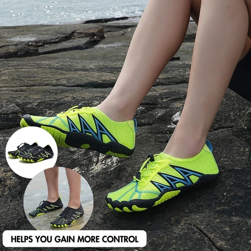Orthopädische Barfußschuhe mit geräumiger Zehenbox rutschfest - Orange