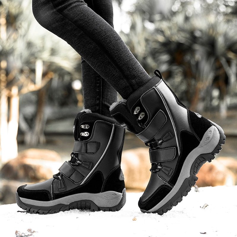 Damen Winterstiefel Orthopädische Schuhe - Schwarz