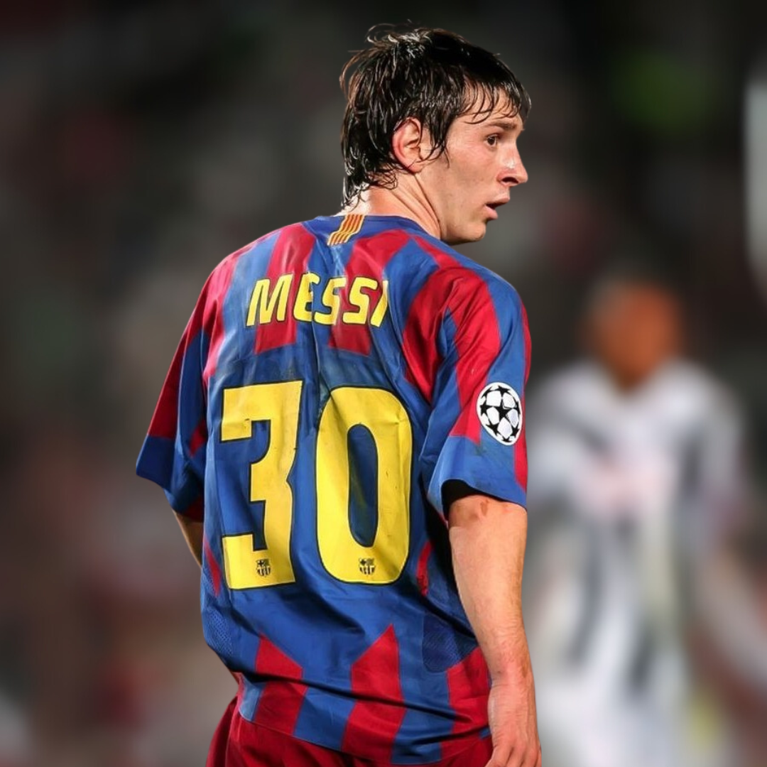 Messi Barcelona Home Champions League Jersey 2005/06