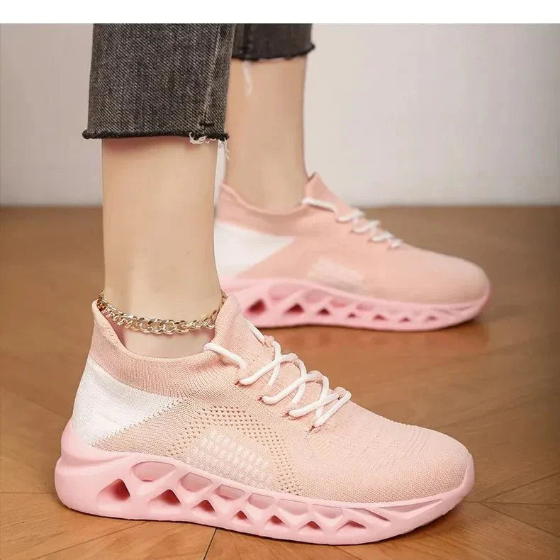 Leichte Sommer-Sneakers für Herren bequem atmungsaktiv Mesh Sportschuhe mit weicher Sohle lässige Wanderschuhe