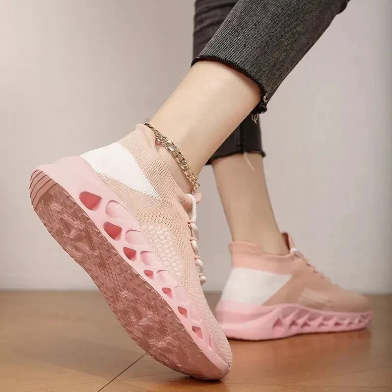 Leichte Sommer-Sneakers für Herren bequem atmungsaktiv Mesh Sportschuhe mit weicher Sohle lässige Wanderschuhe