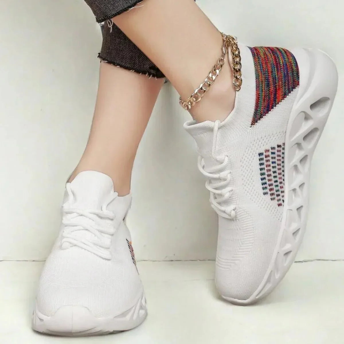 Leichte Sommer-Sneakers für Herren bequem atmungsaktiv Mesh Sportschuhe mit weicher Sohle lässige Wanderschuhe