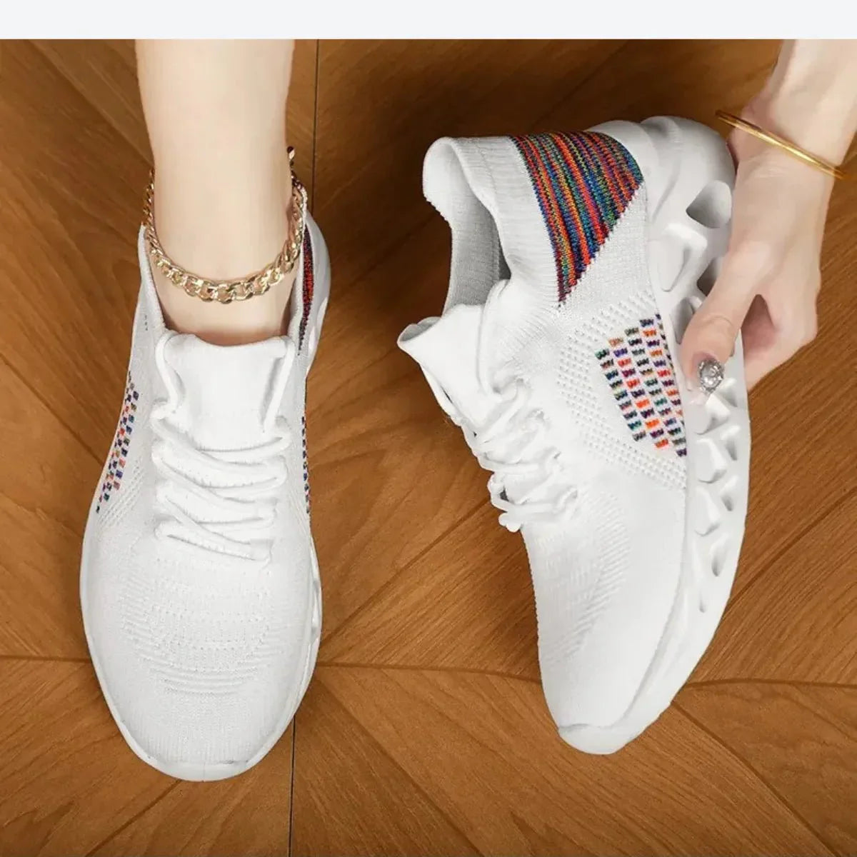 Leichte Sommer-Sneakers für Herren bequem atmungsaktiv Mesh Sportschuhe mit weicher Sohle lässige Wanderschuhe