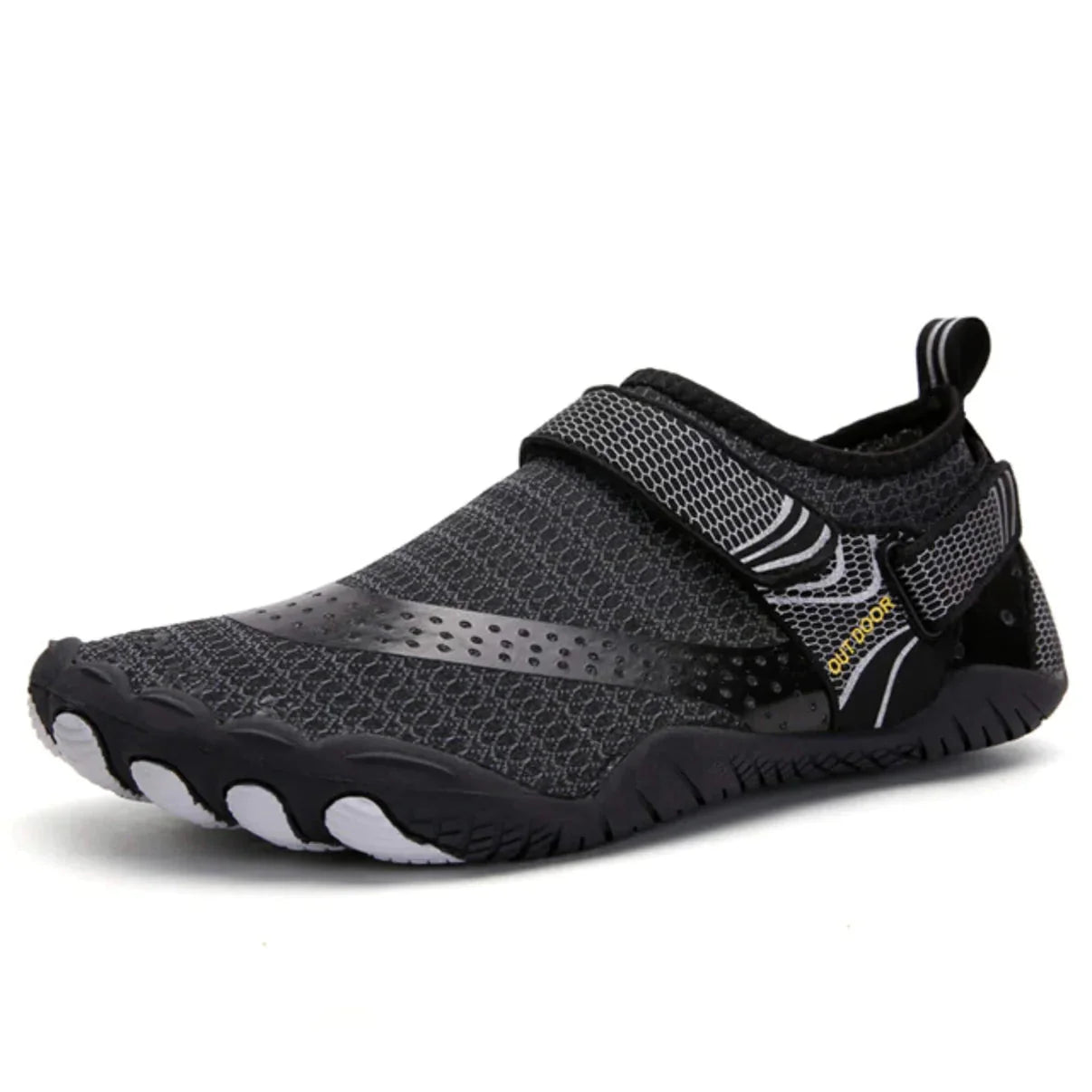 Rutschfeste und bequeme orthopädische Barfußschuhe - Schwarz