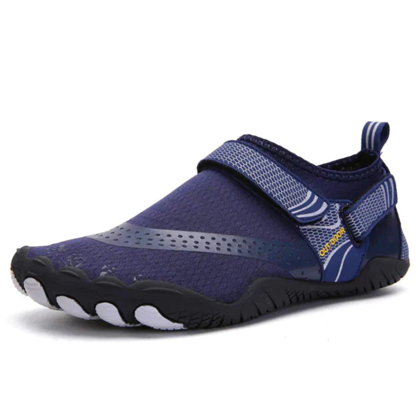 Rutschfeste und bequeme orthopädische Barfußschuhe - Dunkelblau