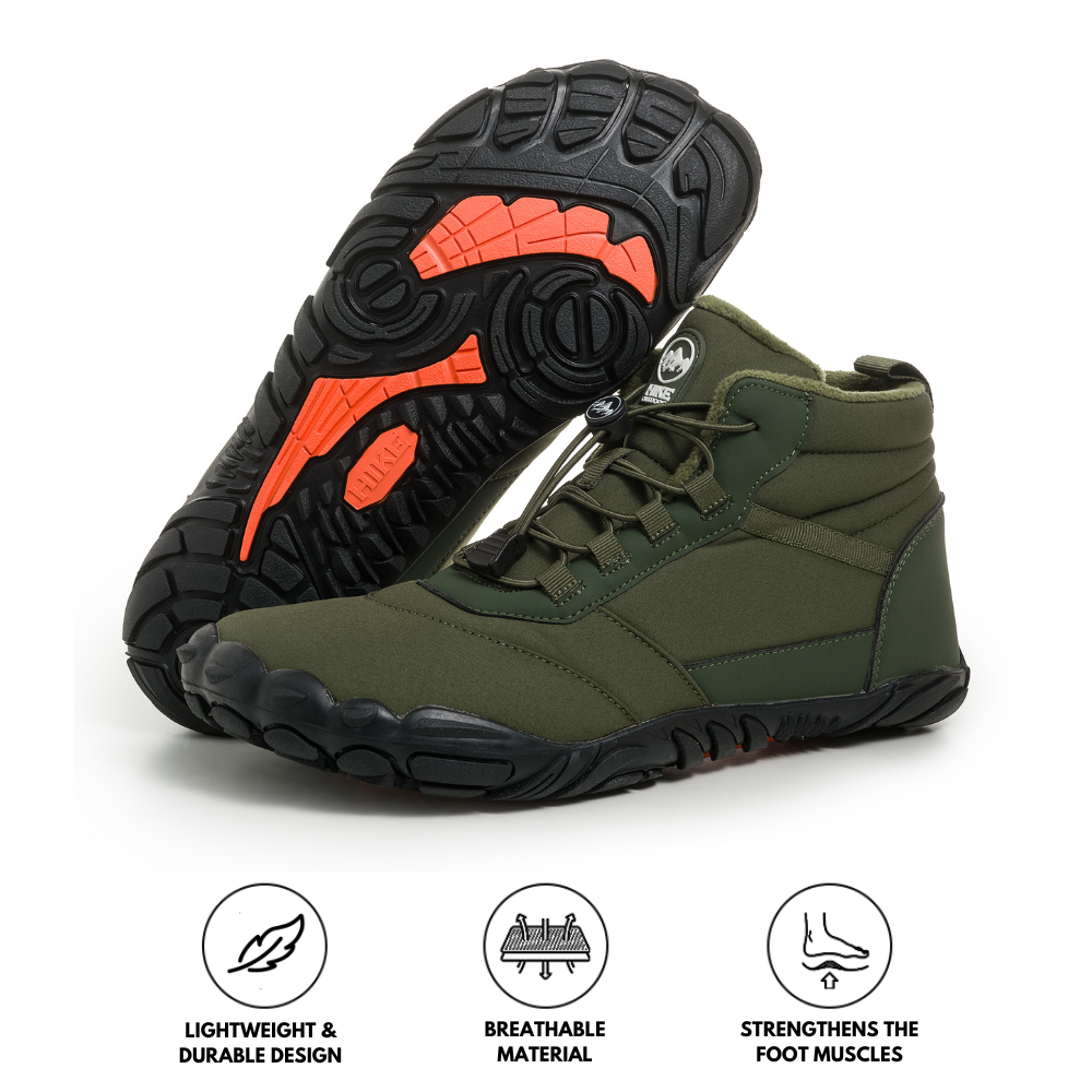 Rutschfeste und wasserdichte Barfuß-Wanderschuhe - Grün