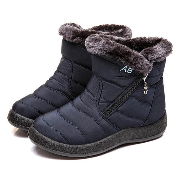Damen Winterstiefeletten mit Fellfutter und wasserdichtem Knöchelriemen
