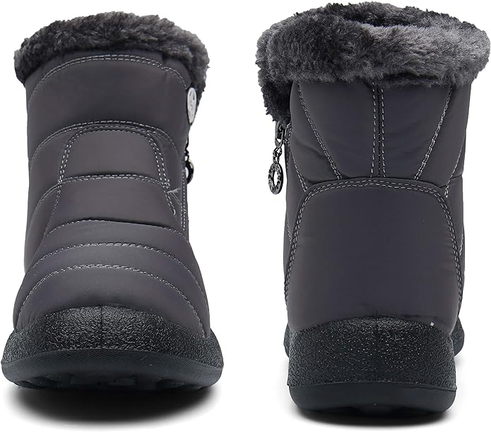 Damen Winterstiefeletten mit Fellfutter und wasserdichtem Knöchelriemen