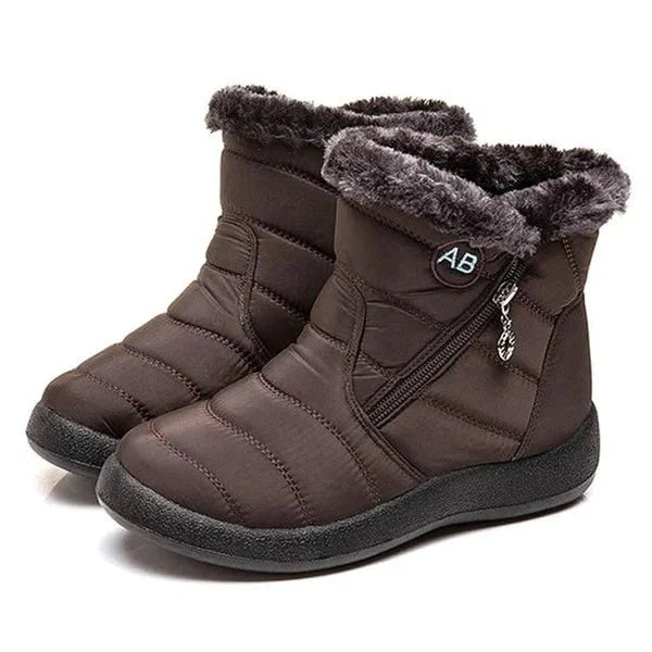 Damen Winterstiefeletten mit Fellfutter und wasserdichtem Knöchelriemen