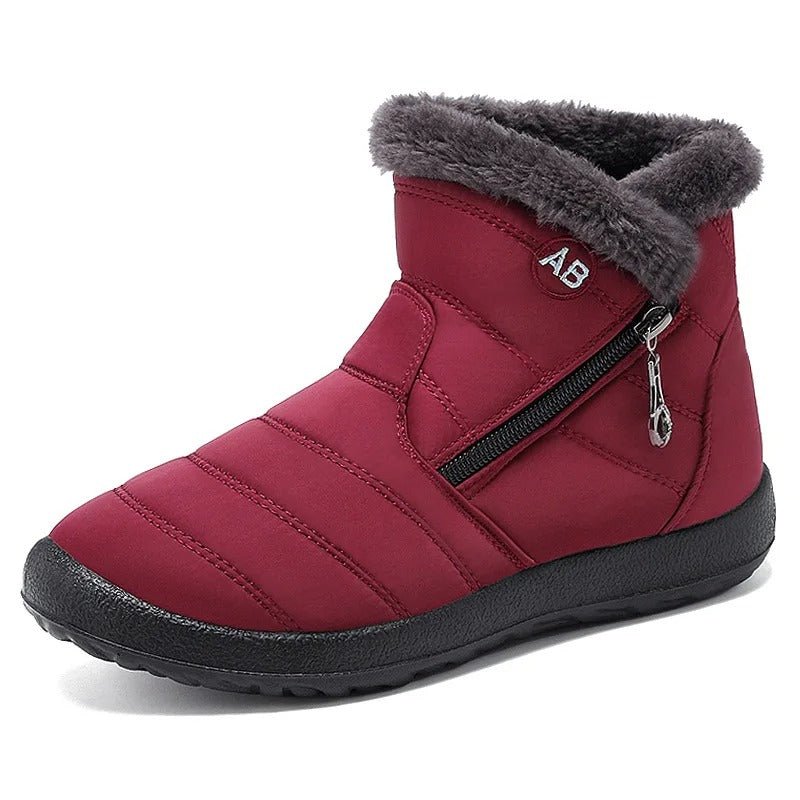 Damen Winterstiefeletten mit Fellfutter und wasserdichtem Knöchelriemen