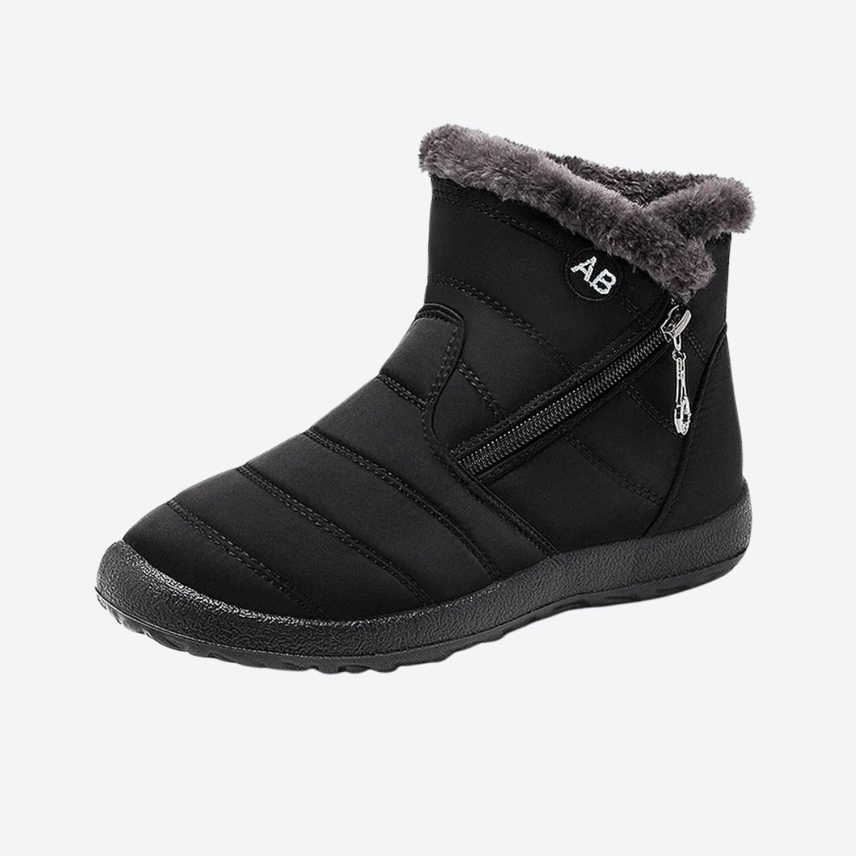 Damen Winterstiefeletten mit Fellfutter und wasserdichtem Knöchelriemen