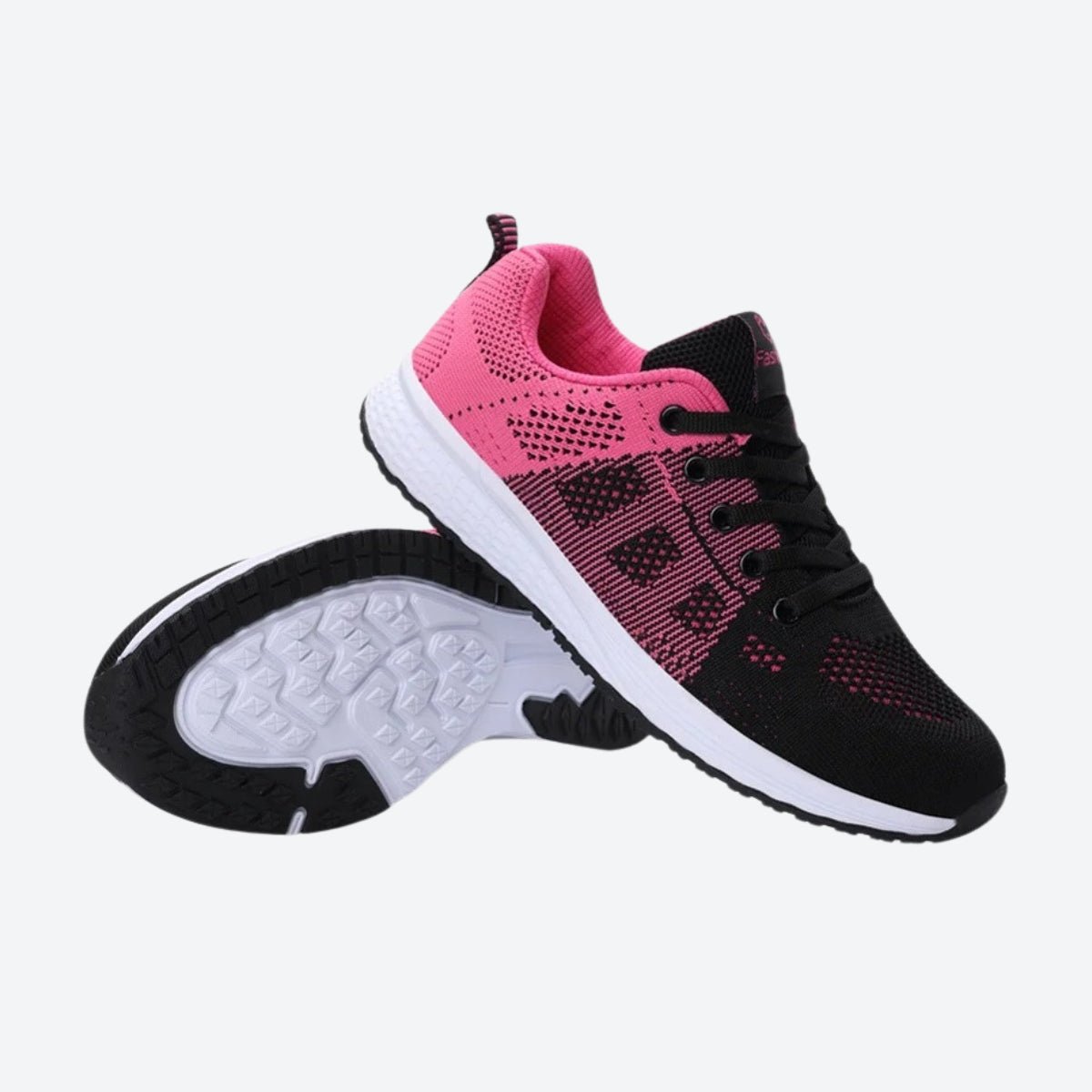Damen Strick-Sneakers mit Schnürung Sportschuhe Laufschuhe bequeme Damen-Freizeitschuhe