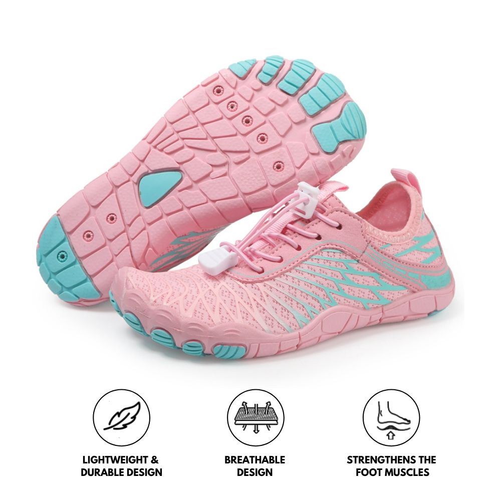 Weiche und flexible Barfuß-Wanderschuhe – Rosa