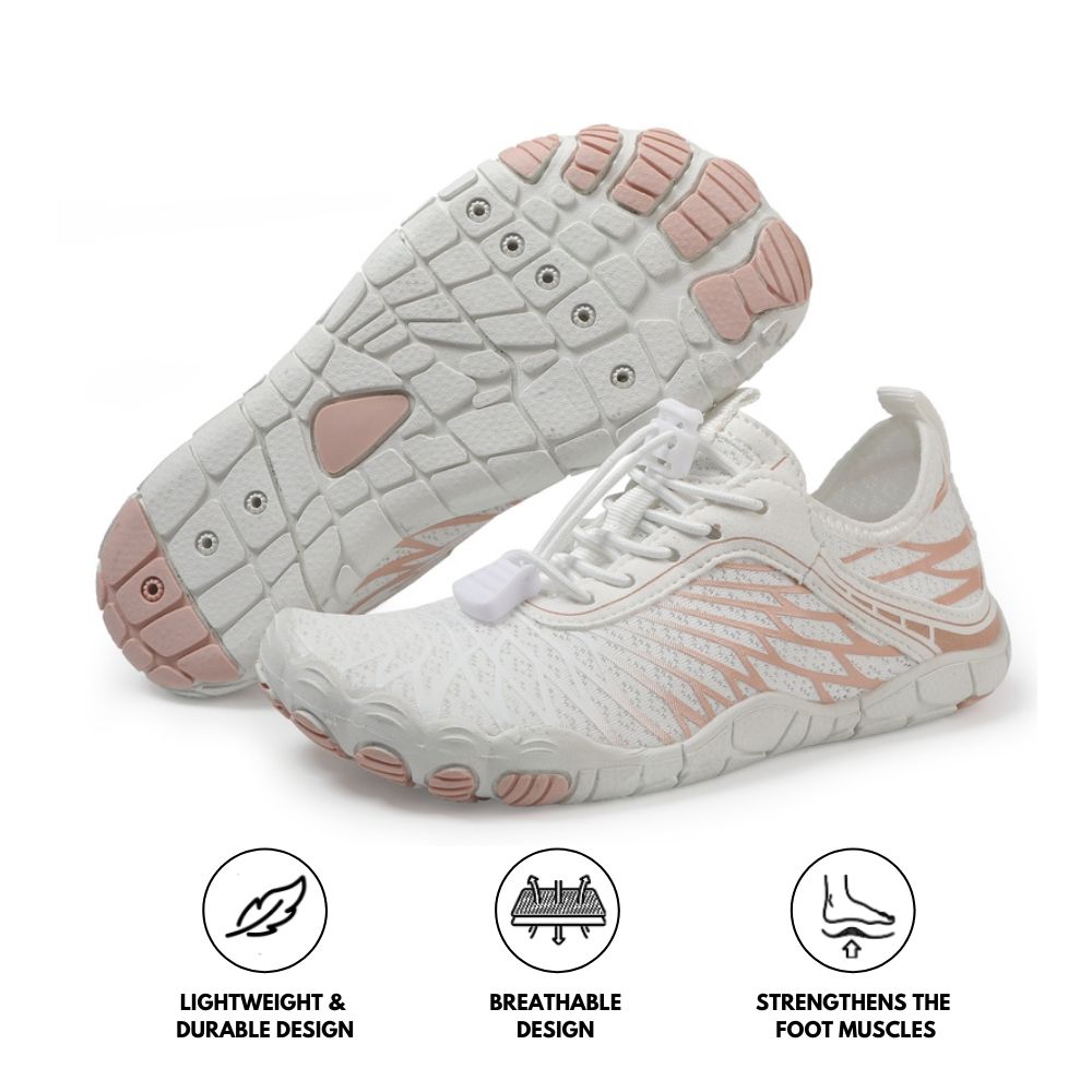Weiche und flexible Barfuß-Wanderschuhe - Weiß