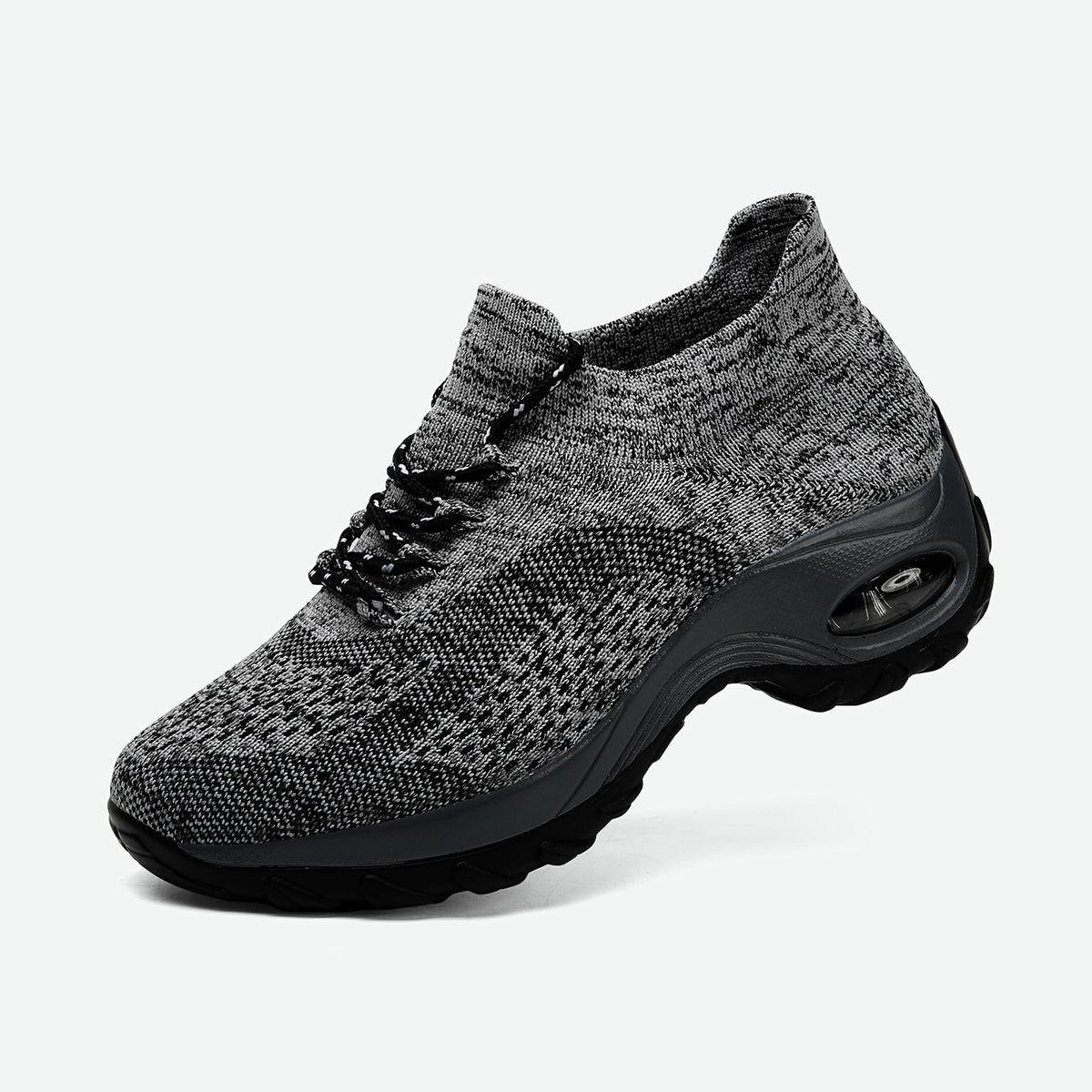 Damen Keilabsatz Plateau Sneaker Mode Casual Sportschuhe Atmungsaktive Mesh Luftpolster Laufschuhe für Damen