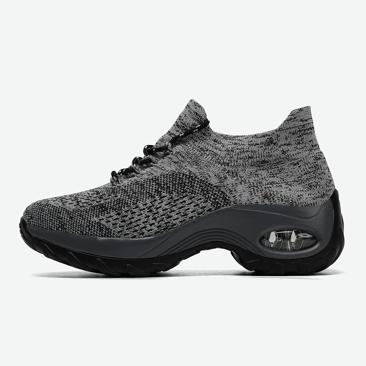 Damen Keilabsatz Plateau Sneaker Mode Casual Sportschuhe Atmungsaktive Mesh Luftpolster Laufschuhe für Damen