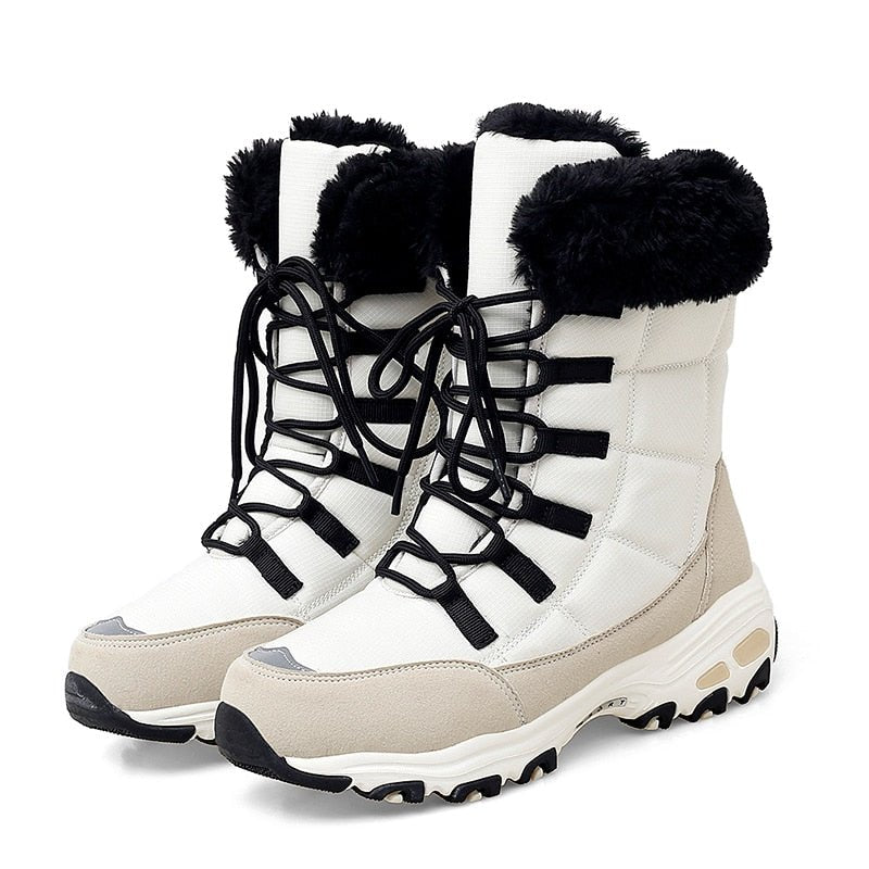 Damen Orthopädische Schuhe Winterstiefel - Beige