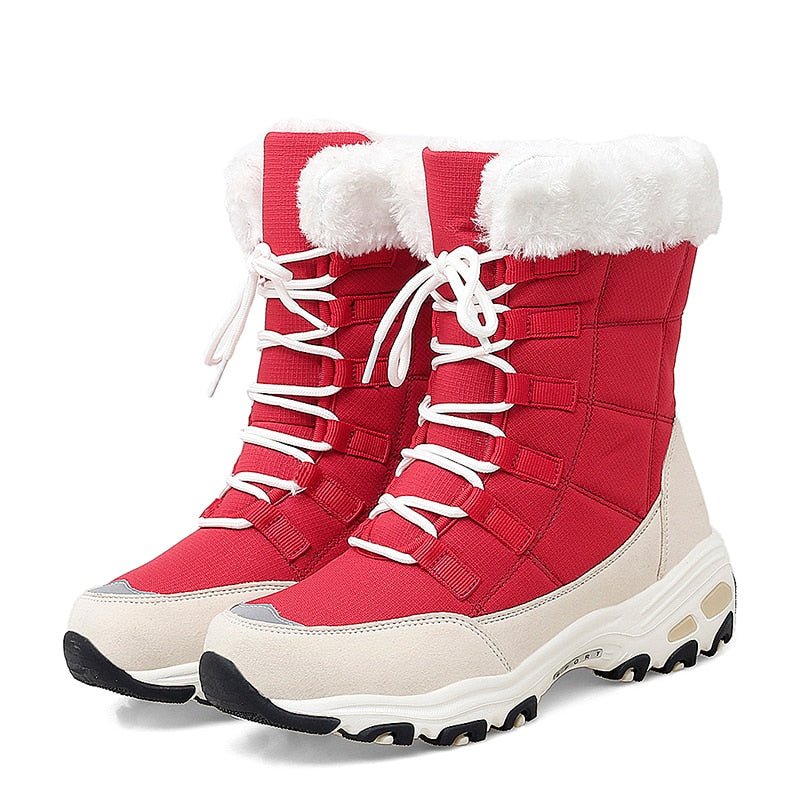 Damen Orthopädische Schuhe Winterstiefel - Rot