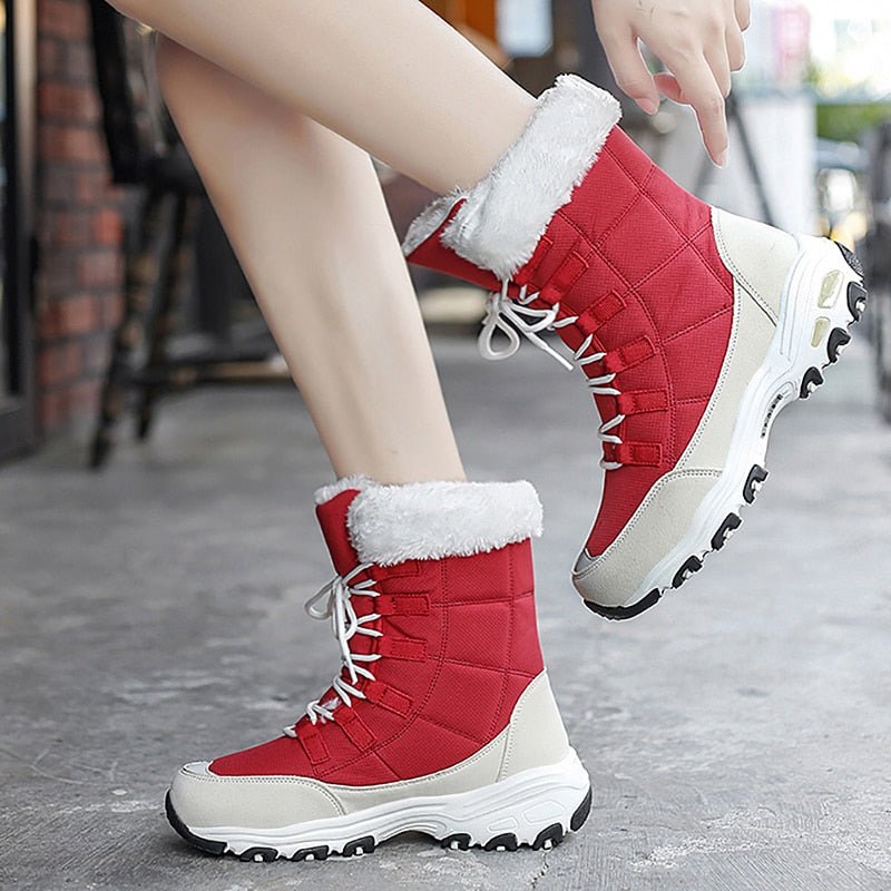 Damen Orthopädische Schuhe Winterstiefel - Rot