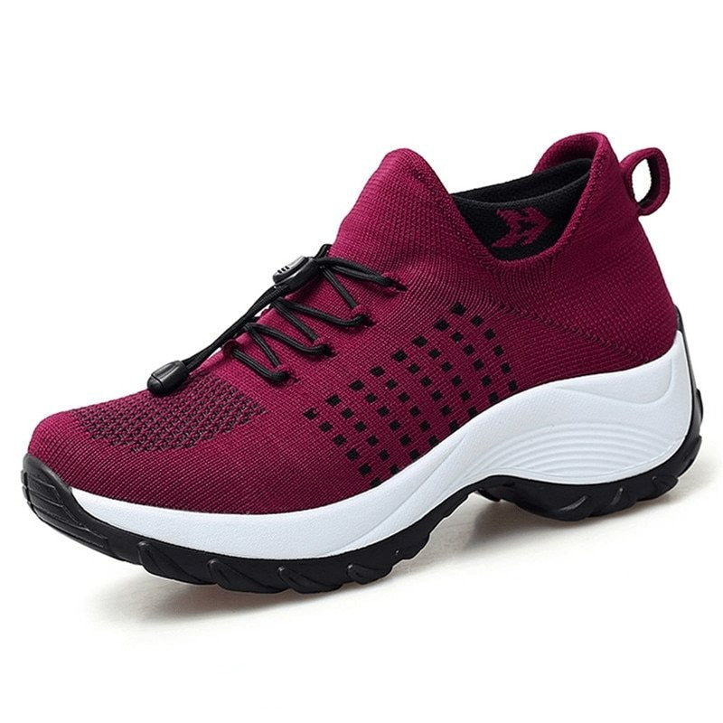 Orthopädische Schuhe mit Stretch-Kissen - Rot