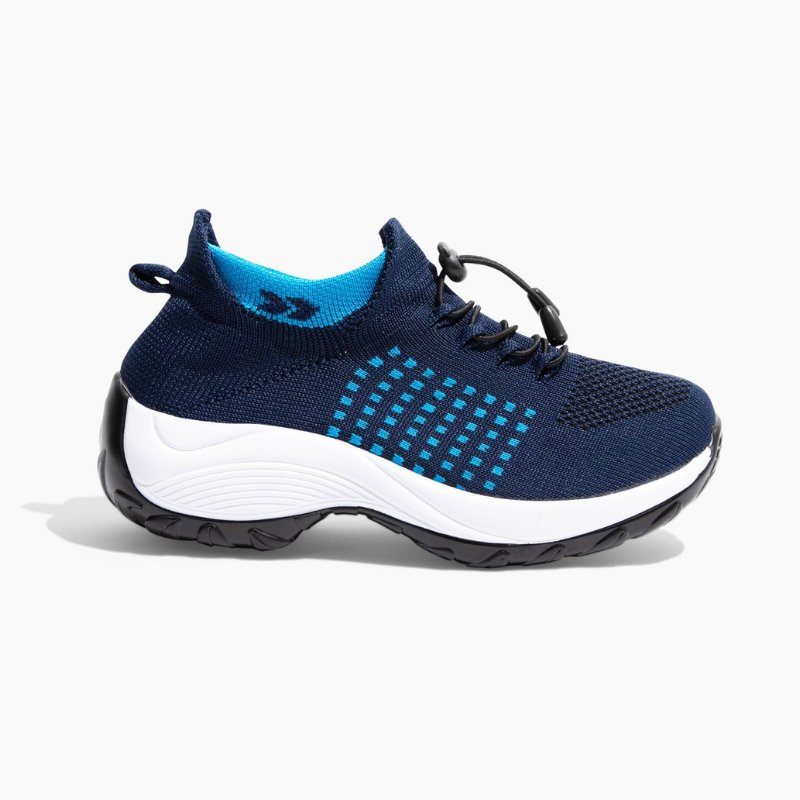 Orthopädische Schuhe mit Stretch-Kissen - Weiß Blau