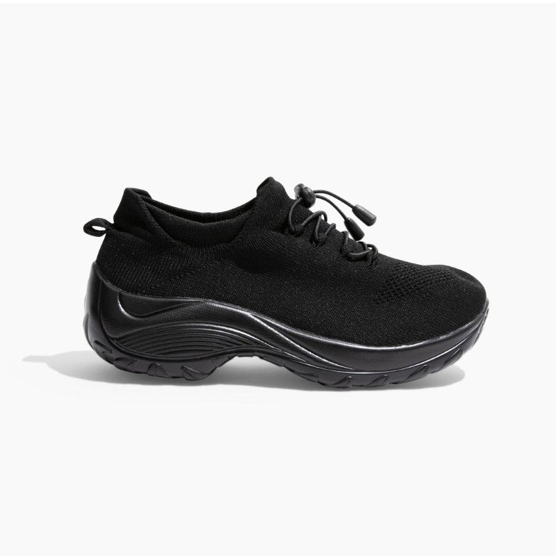 Orthopädische Schuhe mit Stretch-Kissen - Mitternachtsschwarz
